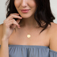 Load image into Gallery viewer, Engraved Silver Disc Necklace